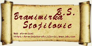 Branimirka Stojilović vizit kartica